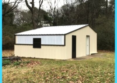 Custom metal storage building