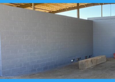 Puckett Cinder Block Wall Completed